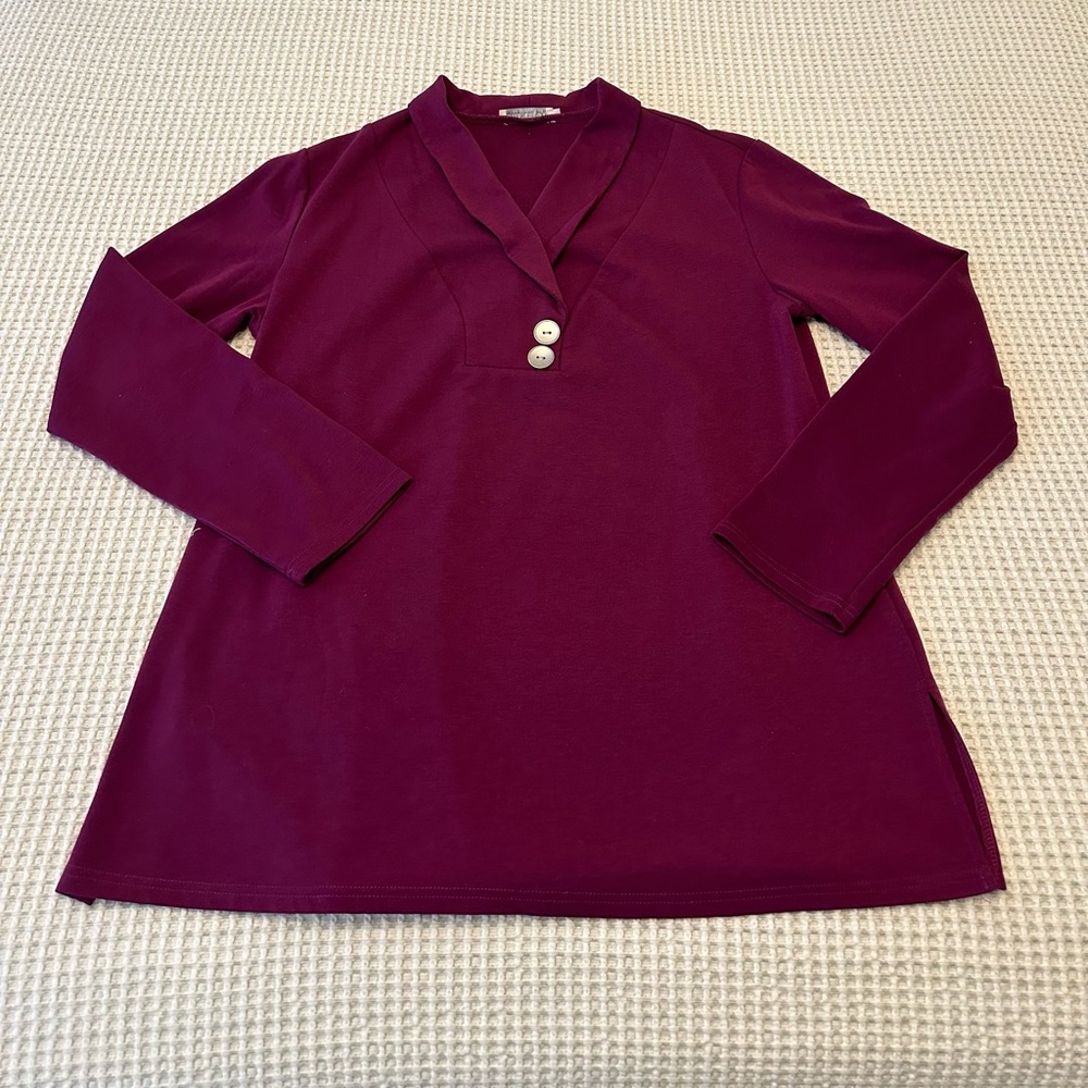 Wine color colored tunic shirt